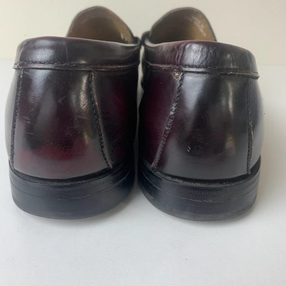 Bostonian Men's Leather Penny Loafer Shoes Pinch Mocassin Toe Burgundy Size 13 D - Picture 12 of 15